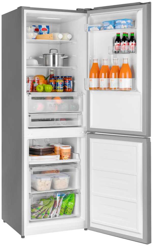 Двухкамерный холодильник Weissgauff WRK 185 Total NoFrost Inverter Inox