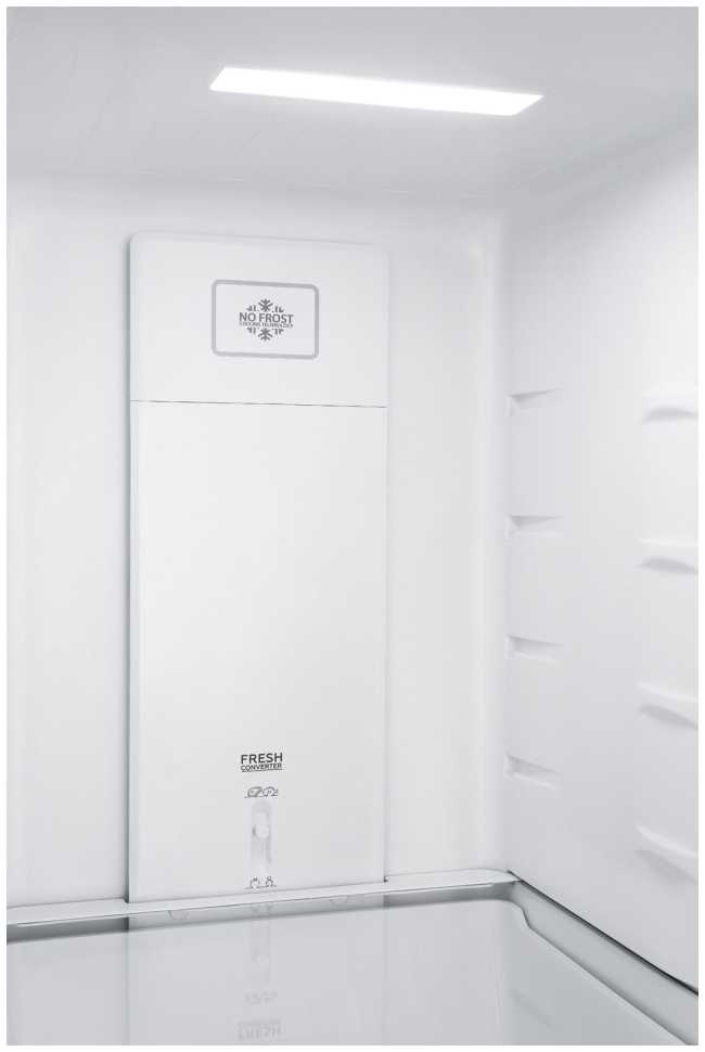 Двухкамерный холодильник Weissgauff WRK 185 Total NoFrost Inverter Inox