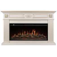 Каминокомплект: Очаг Royal Thermo Aurora RTFP/P-AR40LS, портал Siena 42/40/36, сл. кость с зол. пати