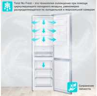 Двухкамерный холодильник Harper RH5559BI нержавеющая сталь