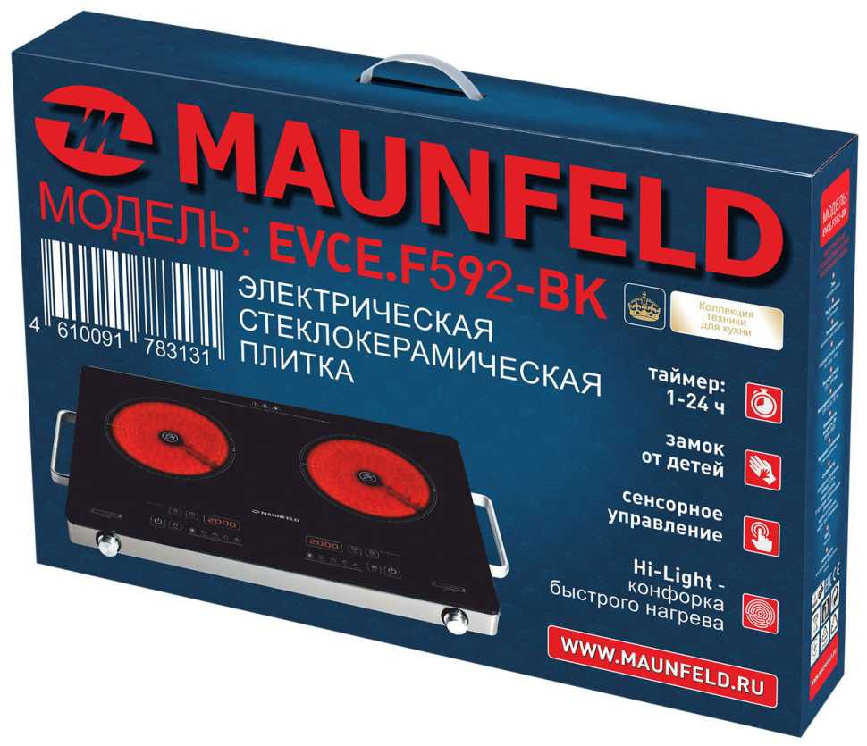 Настольная плита Maunfeld EVCE.F592-BK