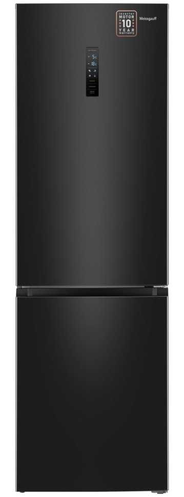 Двухкамерный холодильник Weissgauff WRK 2000 Total NoFrost Inverter Black Inox