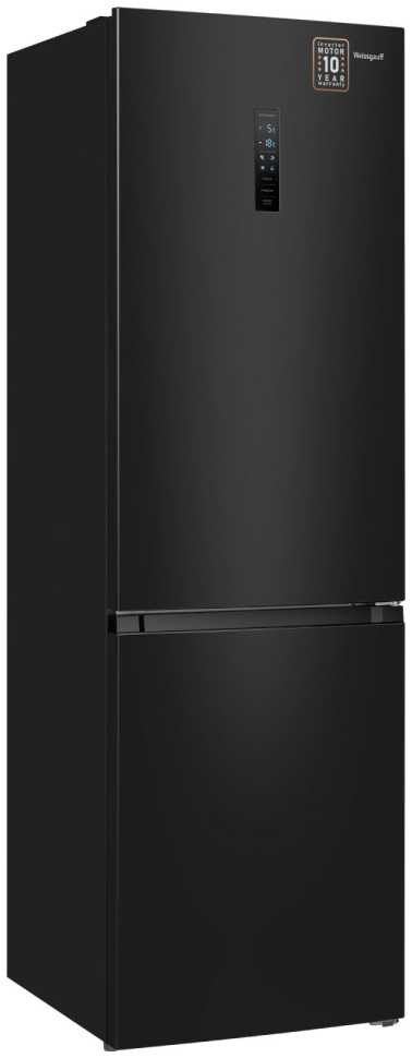 Двухкамерный холодильник Weissgauff WRK 2000 Total NoFrost Inverter Black Inox
