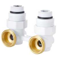 Узел нижнего подключения Royal Thermo угловой 1/2&quot;х3/4&quot; EK (белый)