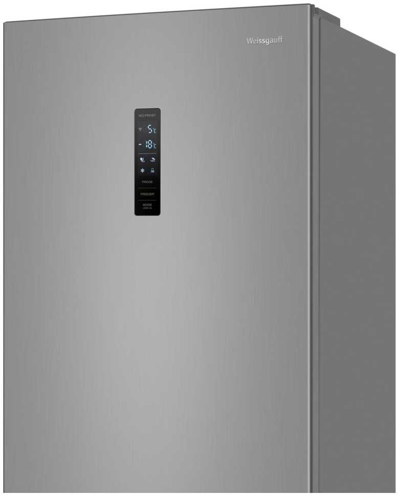 Двухкамерный холодильник Weissgauff WRK 2000 Total NoFrost Inverter Inox
