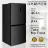 Многокамерный холодильник Harper RH6966BI черное стекло