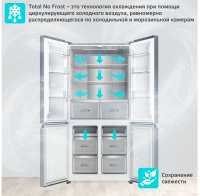 Многокамерный холодильник Harper RH6966BW нержавеющая сталь