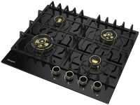 Газовая варочная панель Weissgauff HGG 644 BG Premium Brass