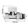 Набор термостатический прямой Royal Thermo Design 1/2"М30х1,5 (Хром)