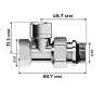 Набор термостатический прямой Royal Thermo Design 1/2"М30х1,5 (Хром)