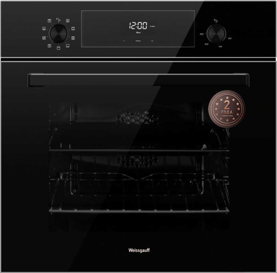 Электрический духовой шкаф Weissgauff 431580 EOV 306 SB Black Edition черный