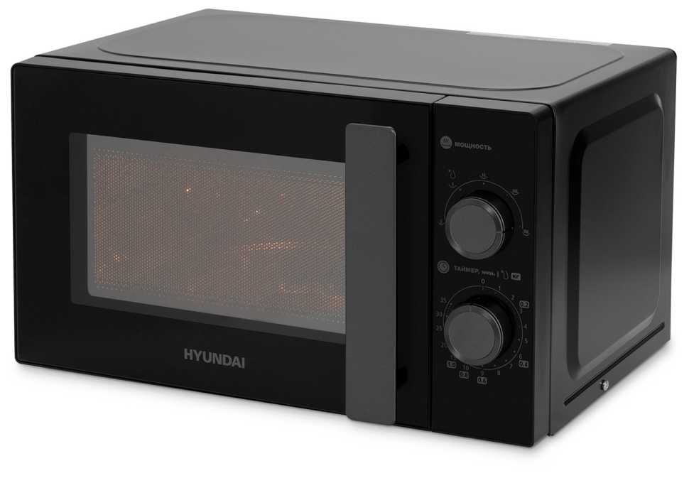 Микроволновая печь - СВЧ Hyundai HYM-M2091, 20 л, 700 Вт, черный