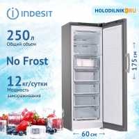 Морозильник Indesit DFZ 5175 G серебристый