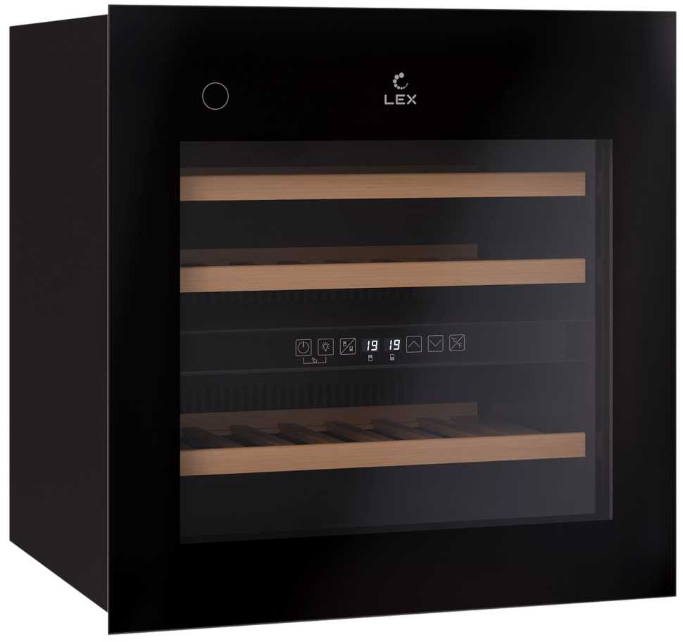 Встраиваемый винный шкаф LEX LWD6036BL dual zone PP