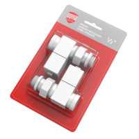 Набор дизайн-вентилей Royal Thermo CUBE, прямой (белый) 1/2&quot;