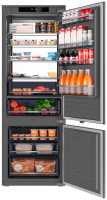 Встраиваемый двухкамерный холодильник Weissgauff WRKI 1970 Total NoFrost Inverter Premium Ecofresh Inox