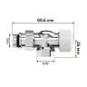 Набор термостатический осевой Royal Thermo Design 1/2"М30х1,5 (Хром)
