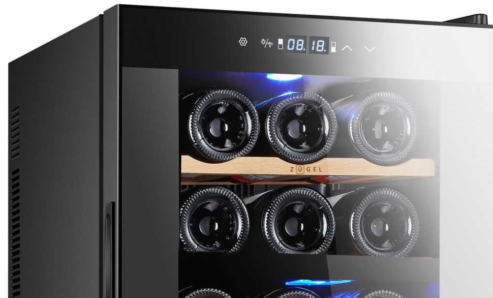 Винный шкаф Zugel ZTWF182DX нержавеющая сталь