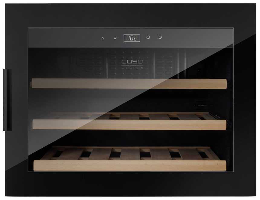 Встраиваемый винный шкаф Caso WineSafe 18 EB Black