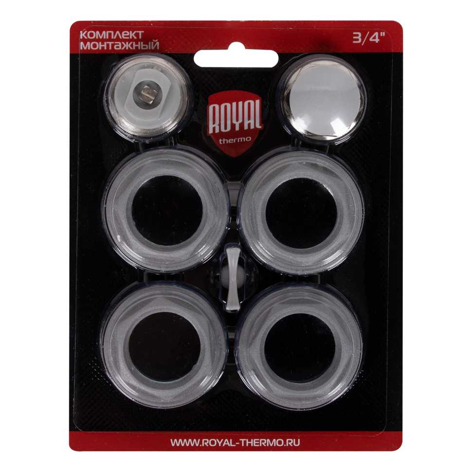 Комплект монтажный Royal Thermo 1”х 3/4" серебристый