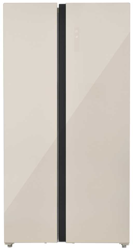 Холодильник Side-by-Side Zugel ZRSS630W, белое стекло
