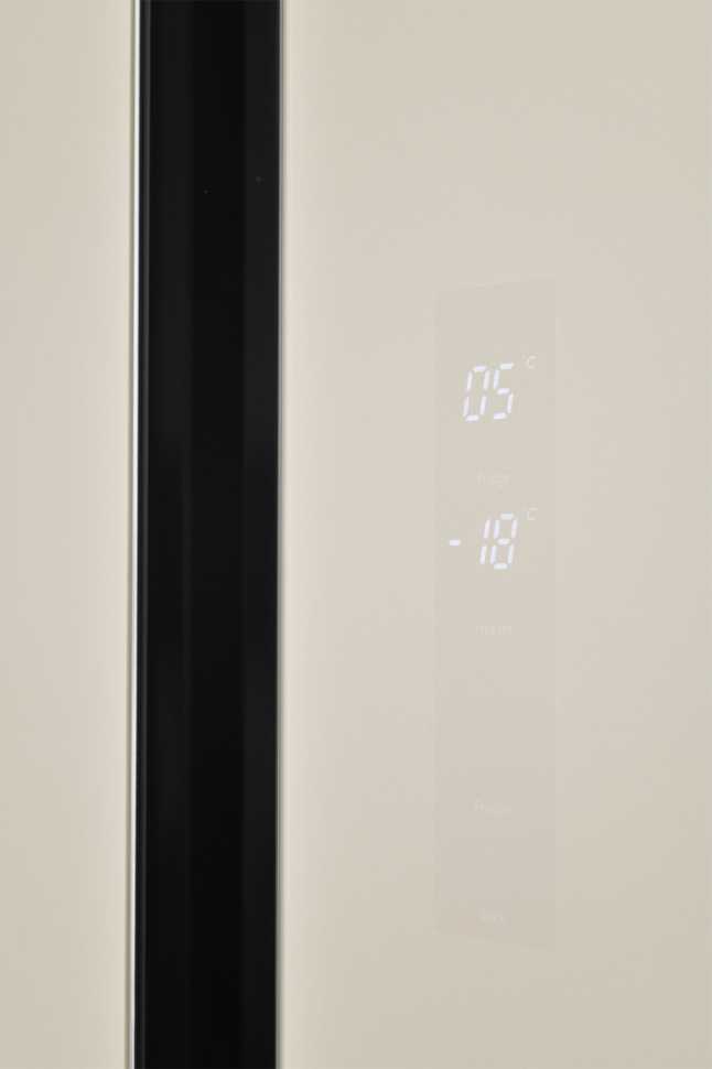 Холодильник Side-by-Side Zugel ZRSS630W, белое стекло