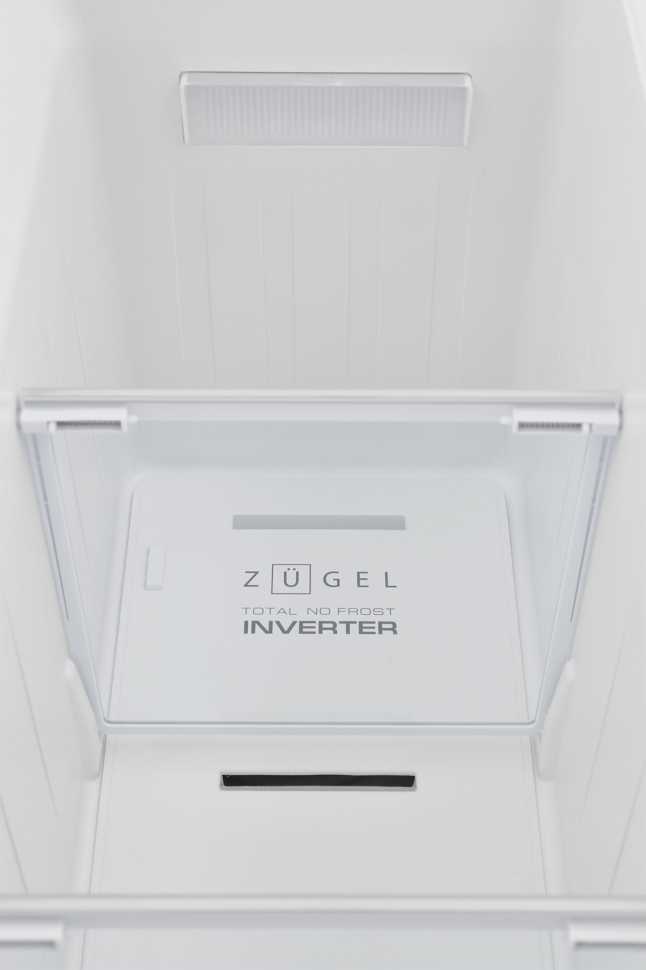 Холодильник Side-by-Side Zugel ZRSS630W, белое стекло