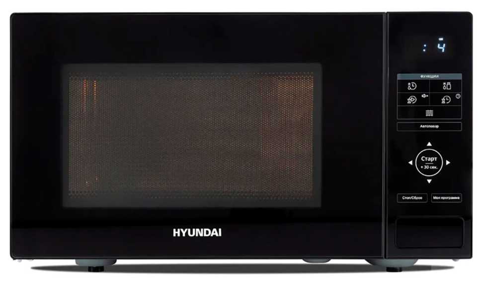 Микроволновая печь - СВЧ Hyundai HYM-D3038, 23л., 900Вт, черный