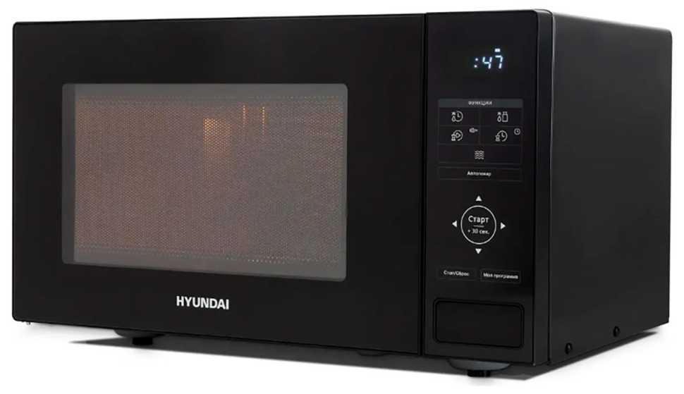 Микроволновая печь - СВЧ Hyundai HYM-D3038, 23л., 900Вт, черный