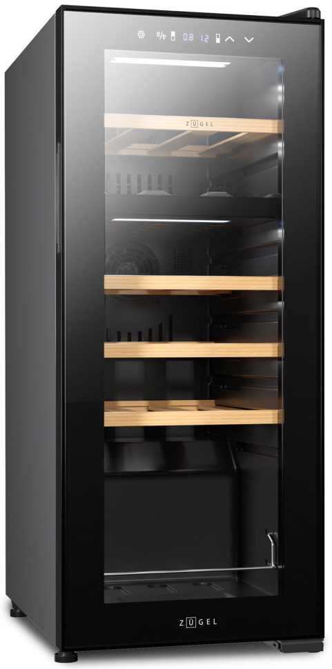 Винный шкаф Zugel ZCWF184DB черный