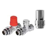 Набор термостатический прямой Royal Thermo Design 1/2&quot; Click (Хром) с термоголовкой Design (Хром)