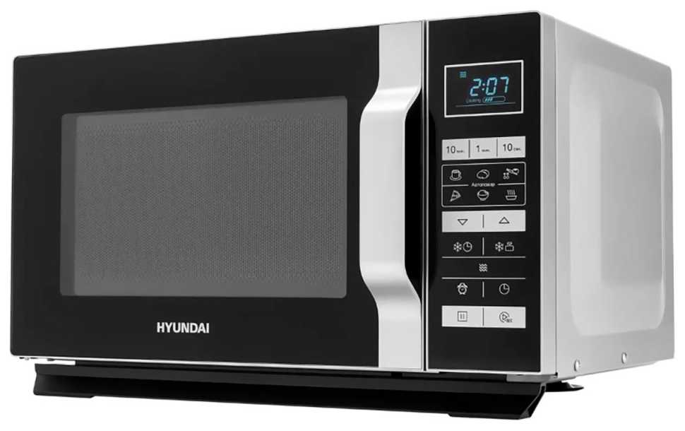 Микроволновая печь - СВЧ Hyundai HYM-D3044, 23л., 700Вт, черный/серебристый