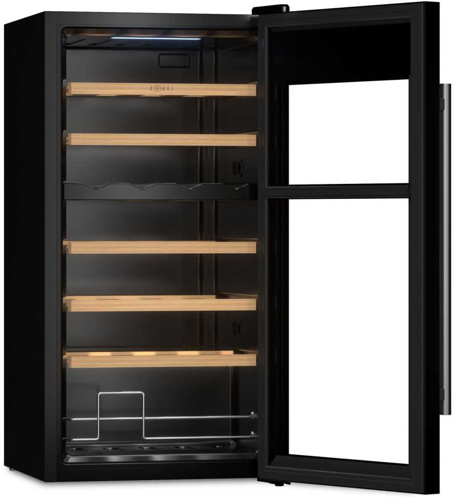 Винный шкаф Zugel ZCWF281DB черный