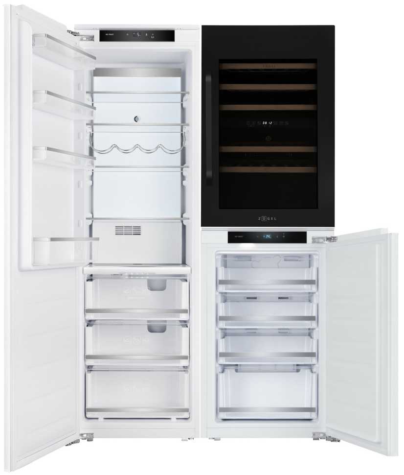 Встраиваемый холодильник Side-by-Side Zugel ZRISS508FNF (ZRI1750NF + ZFI870NF + ZCWI570DB)