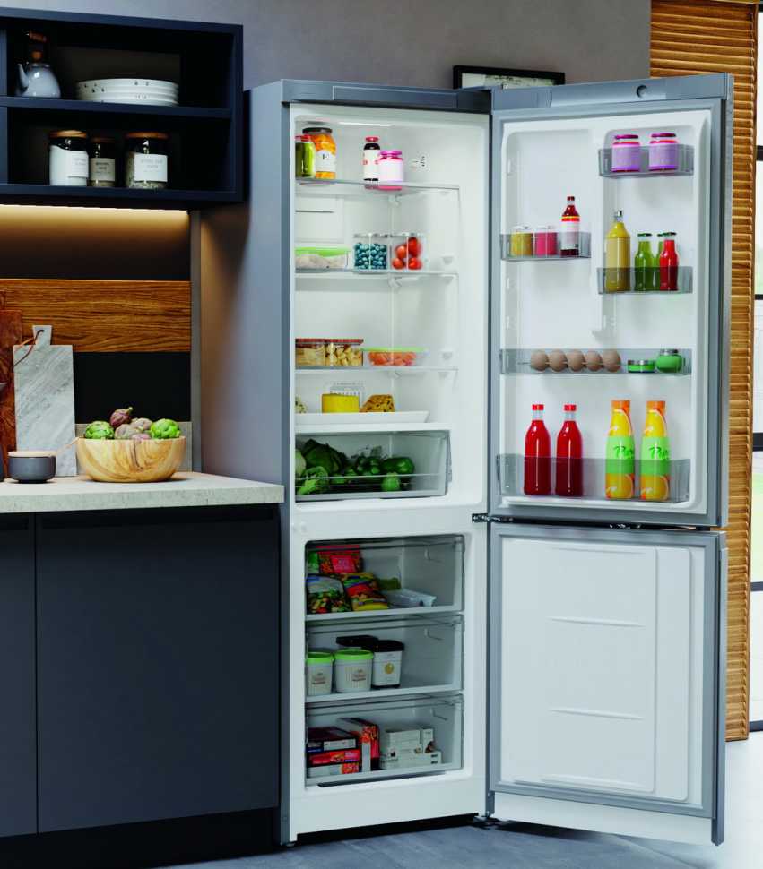 Двухкамерный холодильник Hotpoint HT 5180 MX нержавеющая сталь