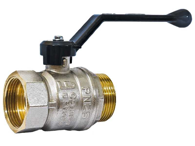 Кран шаровой латунный LD Pride 47.50.B-Н.Р Ду 50 Ру 25 вн-нр, (рычаг)