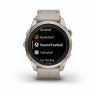 Умные часы Garmin Fenix 7S Pro Sapphire Solar золотистый корпус с кожаным ремешком цвета известняка