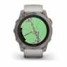 Умные часы Garmin Fenix 7X Pro Sapphire Solar Edition Титановый корпус с дымчато-серым оранжевым ремешком