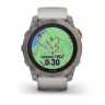 Умные часы Garmin Fenix 7X Pro Sapphire Solar Edition Титановый корпус с дымчато-серым оранжевым ремешком