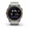 Умные часы Garmin Fenix 7X Pro Sapphire Solar Edition Титановый корпус с дымчато-серым оранжевым ремешком