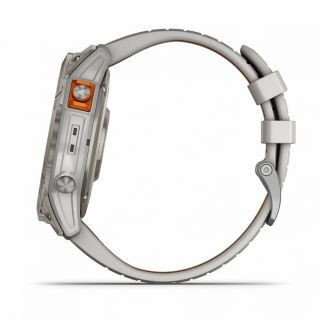 Умные часы Garmin Fenix 7X Pro Sapphire Solar Edition Титановый корпус с дымчато-серым оранжевым ремешком