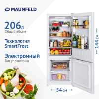 Двухкамерный холодильник Maunfeld MFF144SFW