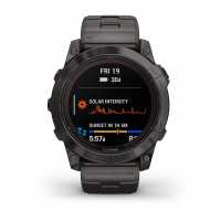 Умные часы Garmin Fenix 7X Pro Sapphire Solar Edition Титановый угольно-серый корпус с DLC-покрытием и титановым браслетом