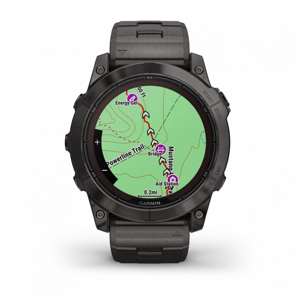Умные часы Garmin Fenix 7X Pro Sapphire Solar Edition Титановый угольно-серый корпус с DLC-покрытием и титановым браслетом