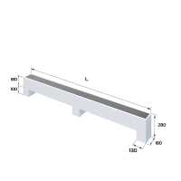 Конвектор напольный Royal Thermo STEP-180/180/2400-3-N-WT-LG-NA