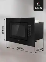 Встраиваемая микроволновая печь СВЧ LEX BIMO 20.02 BLACK