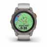 Умные часы Garmin Fenix 7 Pro Sapphire Solar титановый серый с серо-оранжевым ремешком