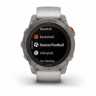 Умные часы Garmin Fenix 7 Pro Sapphire Solar титановый серый с серо-оранжевым ремешком