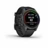 Умные часы Garmin Fenix 7S Pro Sapphire Solar титановый угольно-серый DLC с силиконовым ремешком