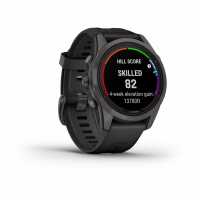 Умные часы Garmin Fenix 7S Pro Sapphire Solar титановый угольно-серый DLC с силиконовым ремешком